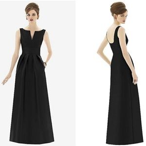 Alfred Sung Twill Gown in Black - Size 16 - NWT